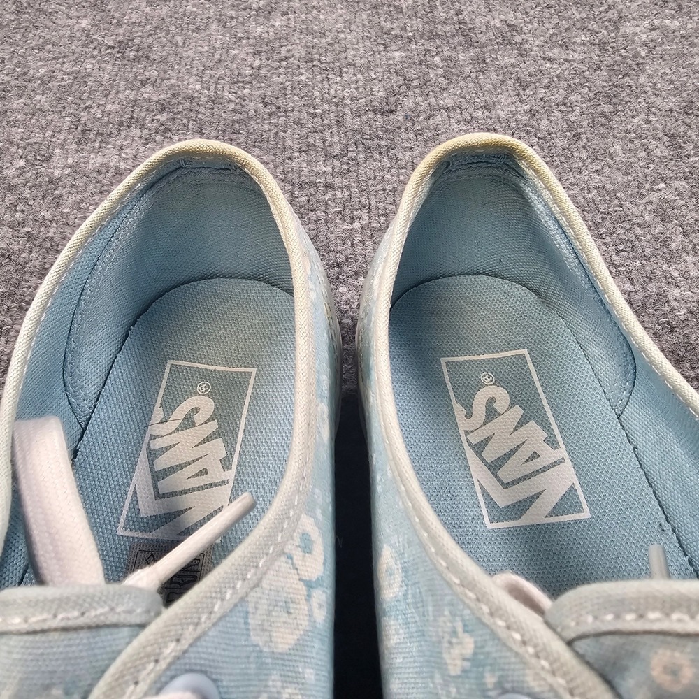 Vans Authentic Platform Floral Tonal Blue Canvas Sneakers Womens 7 | Mens 5.5 - Picture 8 of 10